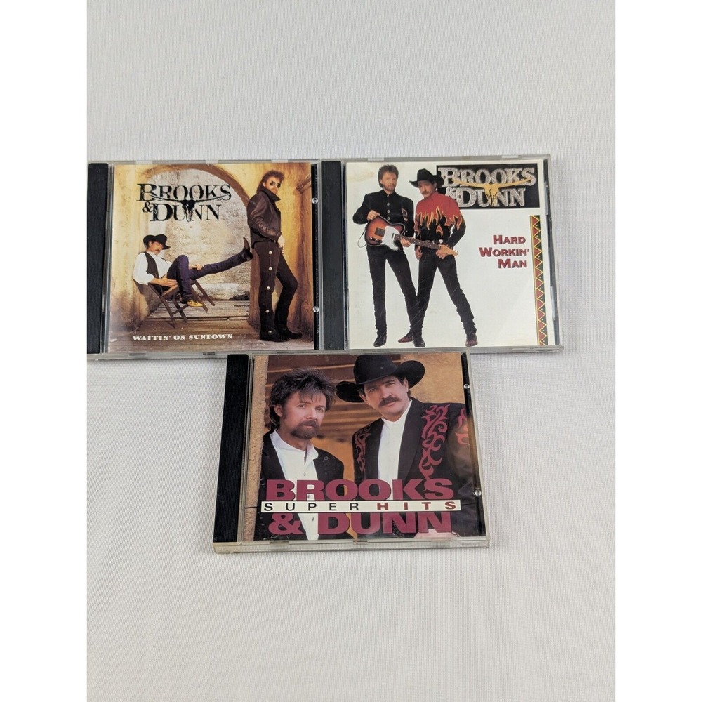 Lot of 3 Brooks & Dunn CDs – Hard Workin' Man, Waitin' on Sundown, Super Hits –